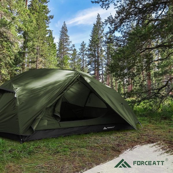 Forceatt Zelt 2-3 Personen Camping Zelt. 2 Doors Wasserdicht & Winddicht 3-4 Saison Ultraleichte Rucksack Zelt f??r Trekking. Camping. Outdoor. – Bild 7