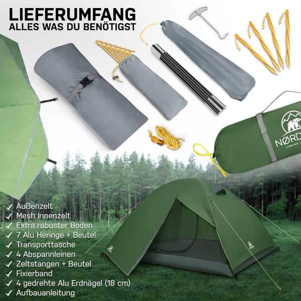 Zelt Ultraleicht & wasserdicht f??r 1-2 oder 3-4 Personen | Outdoor Zelt f??r Camping. Trekking oder Festival | Trekkingzelt. Campingzelt. Wanderzelt – Bild 5