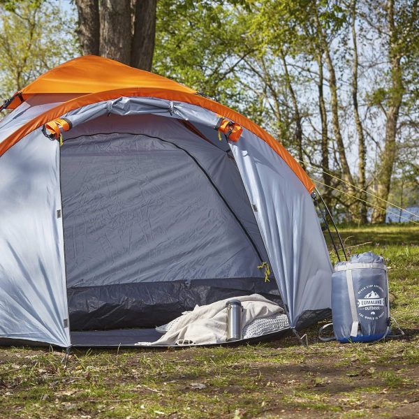 Lumaland Pop Up Zelt | 3-4 Personen Familienzelt | Wurfzelt Innenma?e 210x210x120 cm | Wasserdicht & Windfest | Ideal als Camping. Festival & Reise Zelt | Ultraleicht & Robust – Bild 9
