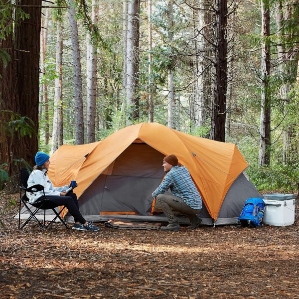Amazon Basics Kuppelzelt f??r Camping mit Regenschutz und Tragetasche. wasserdichtes 3-Jahreszeiten-Zelt. einfach aufzubauen. 6 Personen – Bild 7